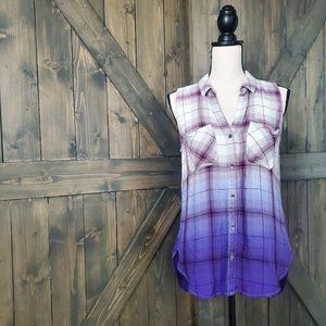 *HPx2* Rock & Republic Purple Ombre Button Down